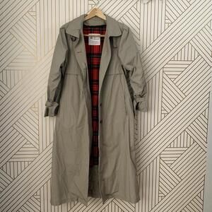 London Fog Maincoats removable wool blend fleece lining waterproof trench 8